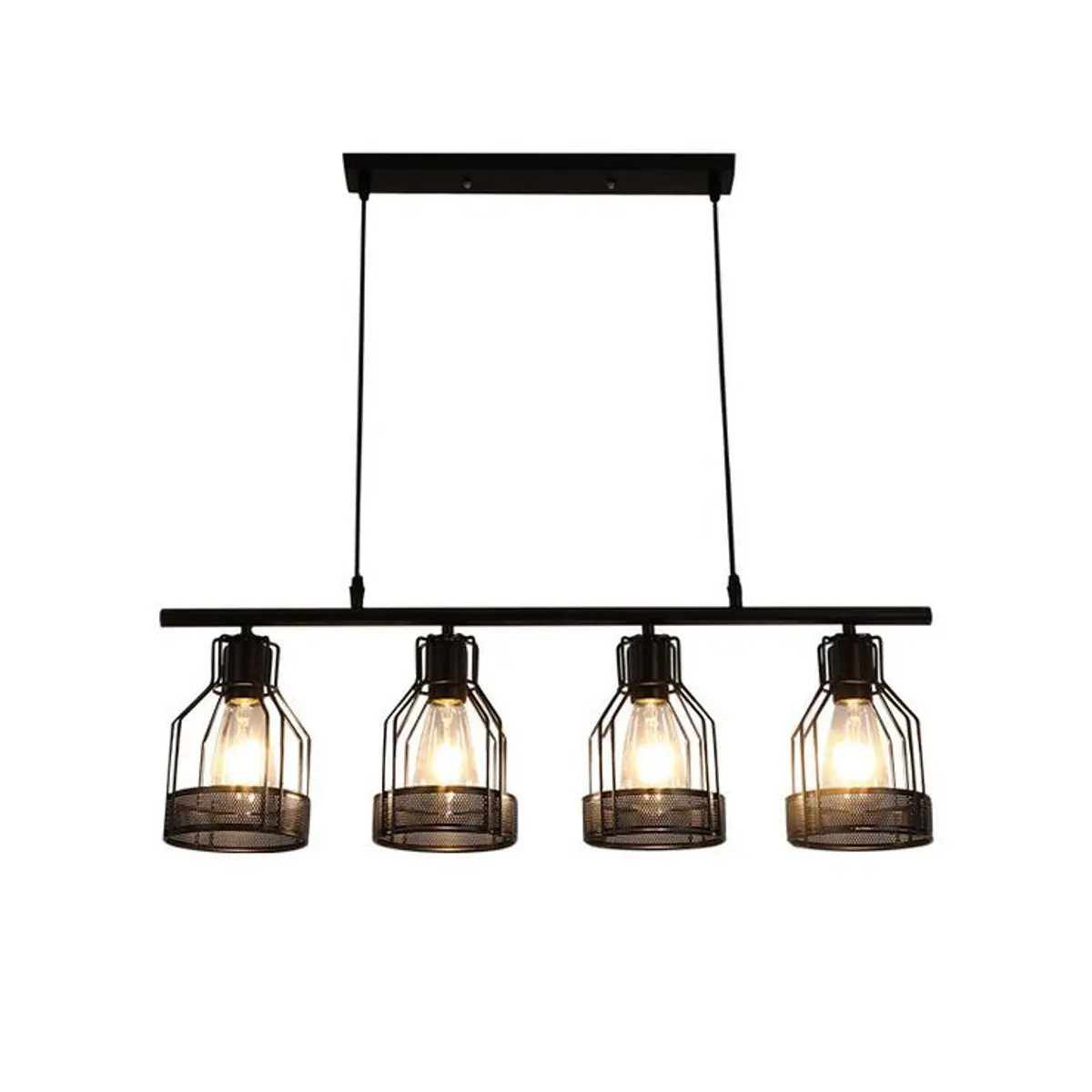 

Retro Minimalist Dining Room Iron Pendant Lights Modern LED Chandelier For Bedroom Living Room Bar Nordic Office Hanging Lamp