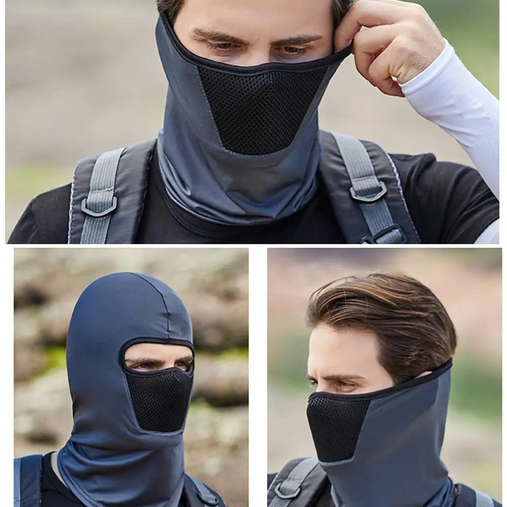 2024 Outdoor Mens Hiking Cycling Mask Scarf Breathable Neck Gaiter Sport Motorcycle Summer Sun Ultra UV Protection Face Cover