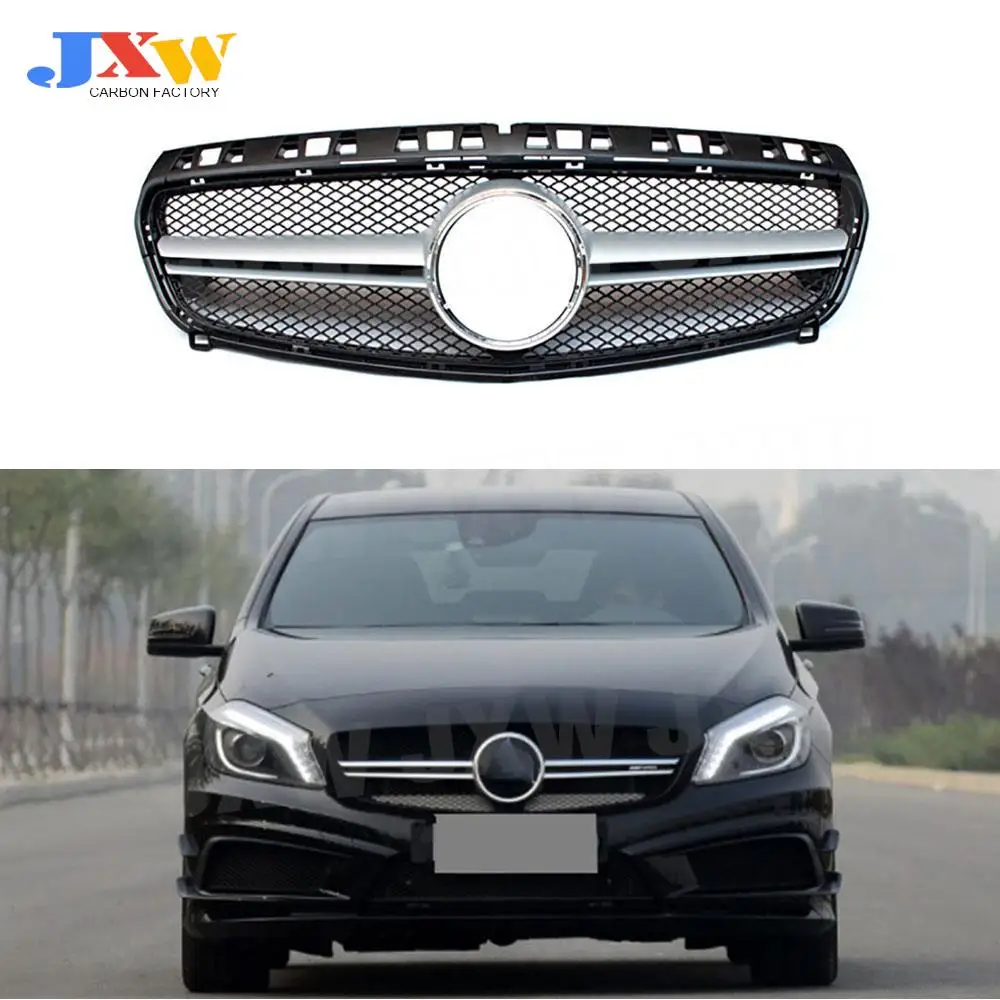 

ABS Front Mesh Grille for Mercedes Benz A class W176 A45 AMG 2013-2018 Car Racing Grills Frame Mesh Cars Accessories