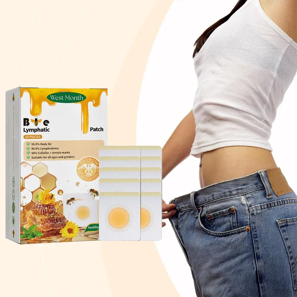 10 Pieces Bee Lymphatic Slimming Patch Improve Weight Lost Plaster Relieve Stress Slimming Body Shaping Patch Feet Care