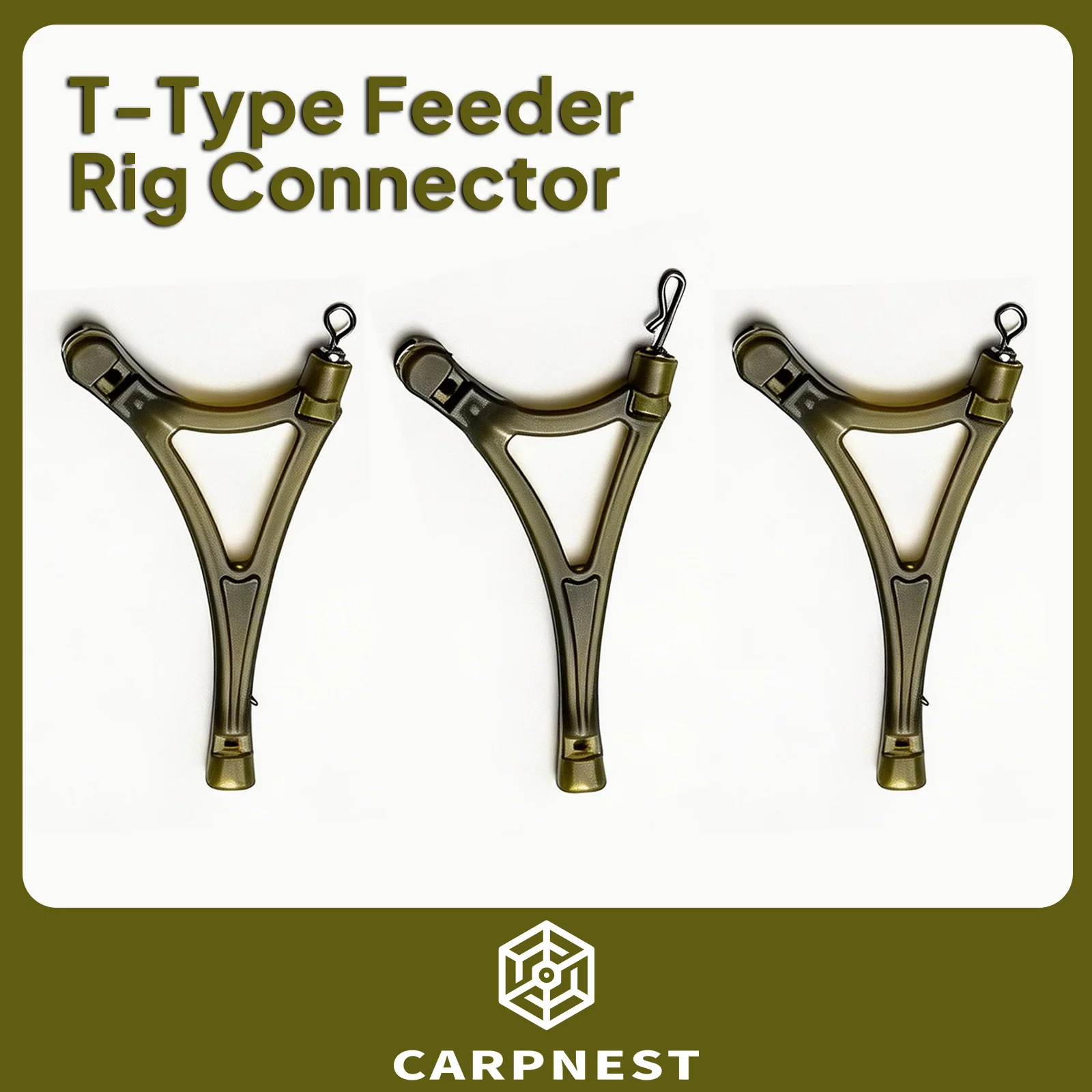 

CARPNEST 10pcs Method Feeder Anti-Tangle Connector with Swivel Side Boom for Cage Feeder Carp Fishing Rig Tackle