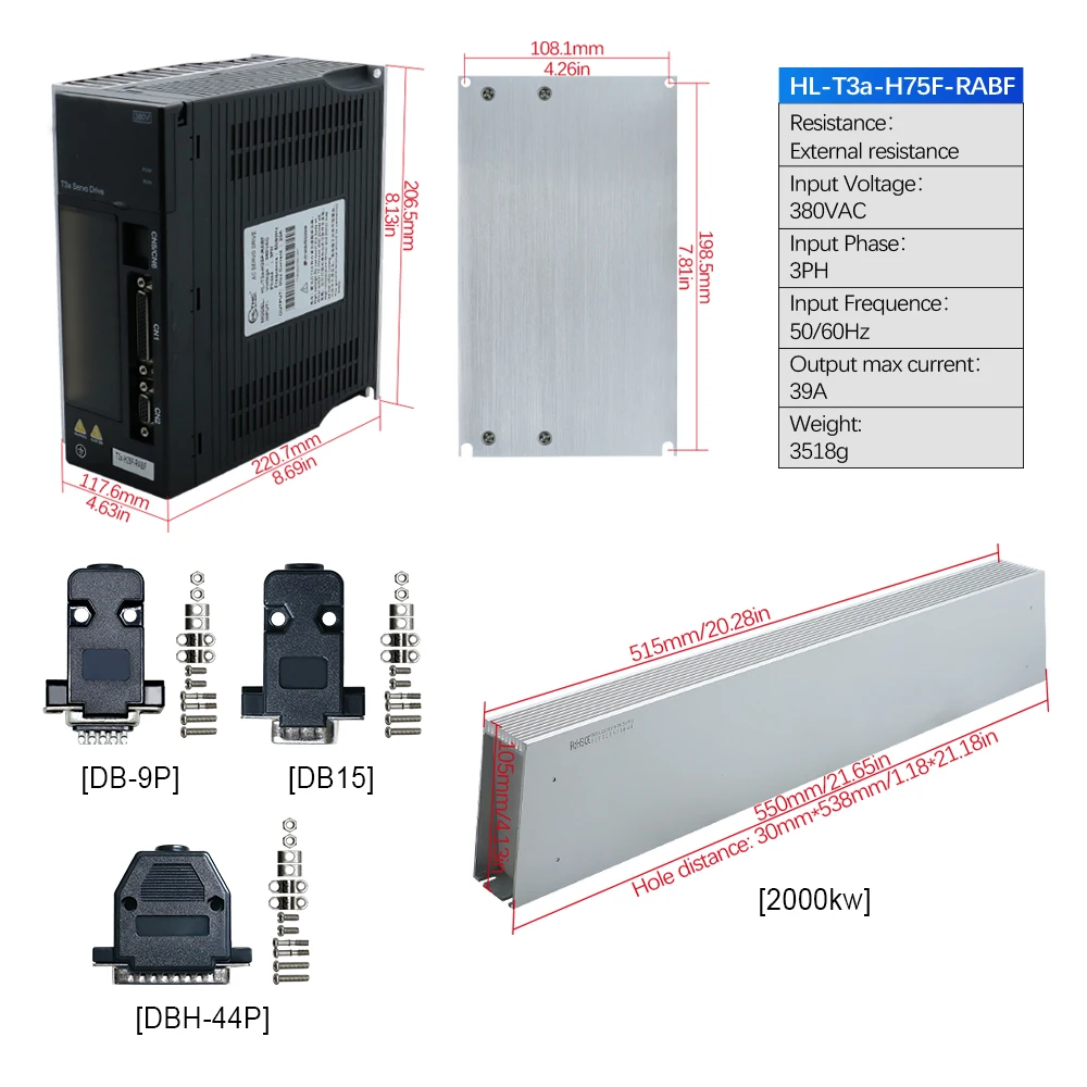 

HLTNC 380V CNC Lathe Machine 180ST-M48015+T3A-H75F-RANF 7.5kw 48N.m 1500rpm AC Servo Motor