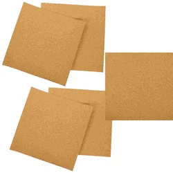 5 Pcs Frameless Cork Board Corkboard Work Coasters Announcement Boards 3000X3000X010CM Wood Bulletin