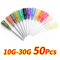 10G-30G 25mm Dispensing Needle 1 Inch Stainless Steel Dispensing Needle Spiral Mouth Glue Needle for Filling E-liquid and Glue