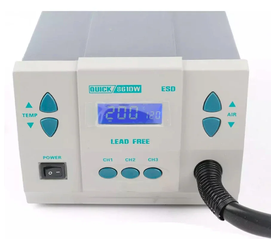 Quick 100% Original Hot Air Gun 861DW Thermal Blower Soldering Hot Gun Electronic Soldering Rework Station For PCB Repair