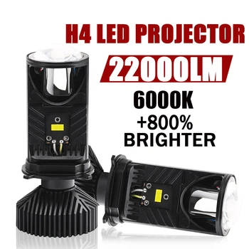 ミニLEDプロジェクターレンズ,ハイビームとロービーム,オートバイ,22000lm,6000k,canbus