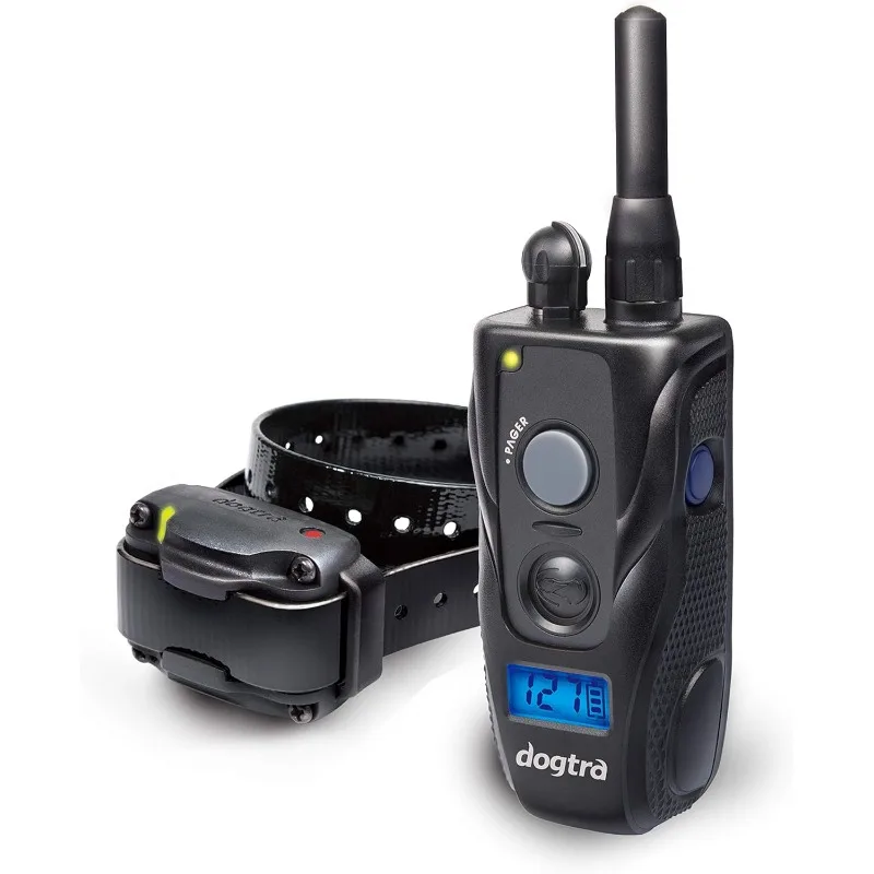 Remote Training E-Collar - 1/2 Mile Range - 127 Static Stimulation Levels, Vibration, LCD Screen, Rechargeable, Waterproof