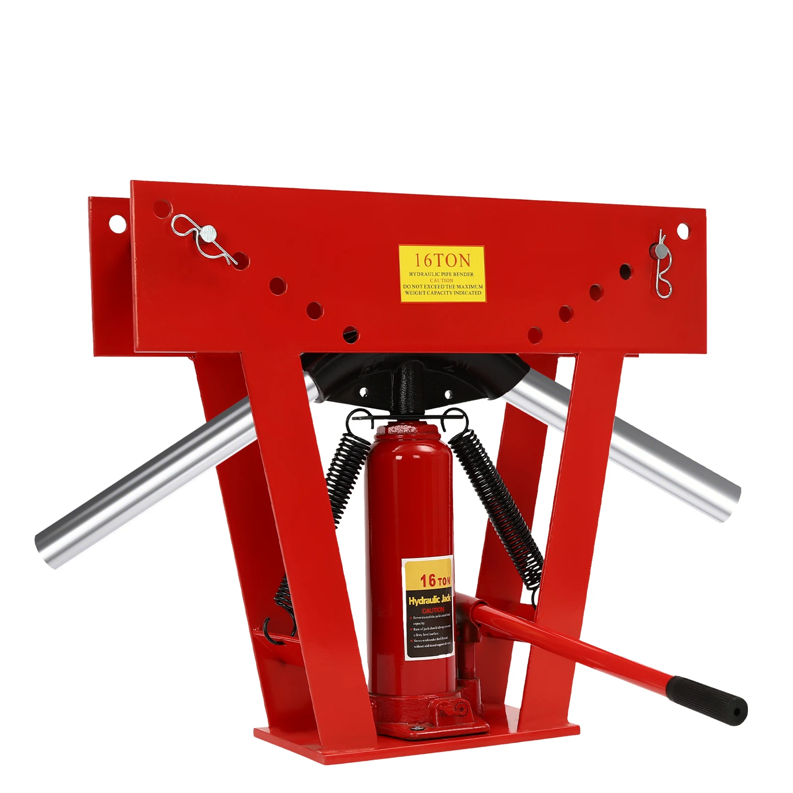 16 Ton Hydraulic Pipe Tube Bender Manual Heavy-Duty Pipe Bending Machine Red/Blue