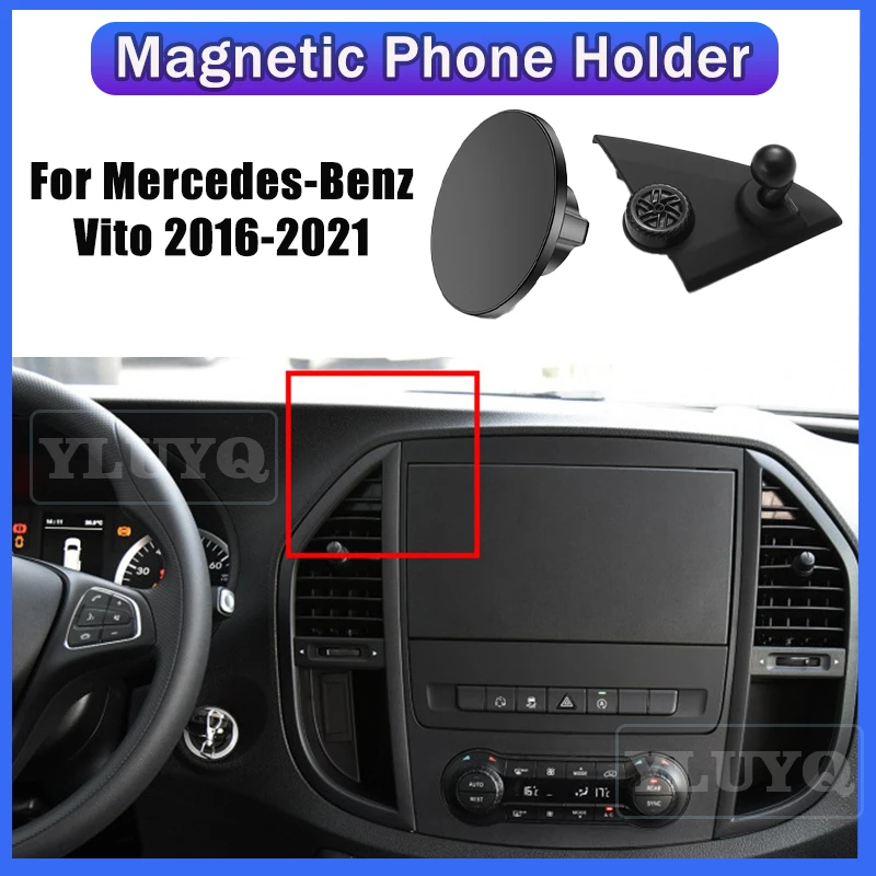 

For Mercedes Benz Vito W447 2016-2021 Car magnetic phone holder Gravity navigation stand 360° rotatable Car accessories