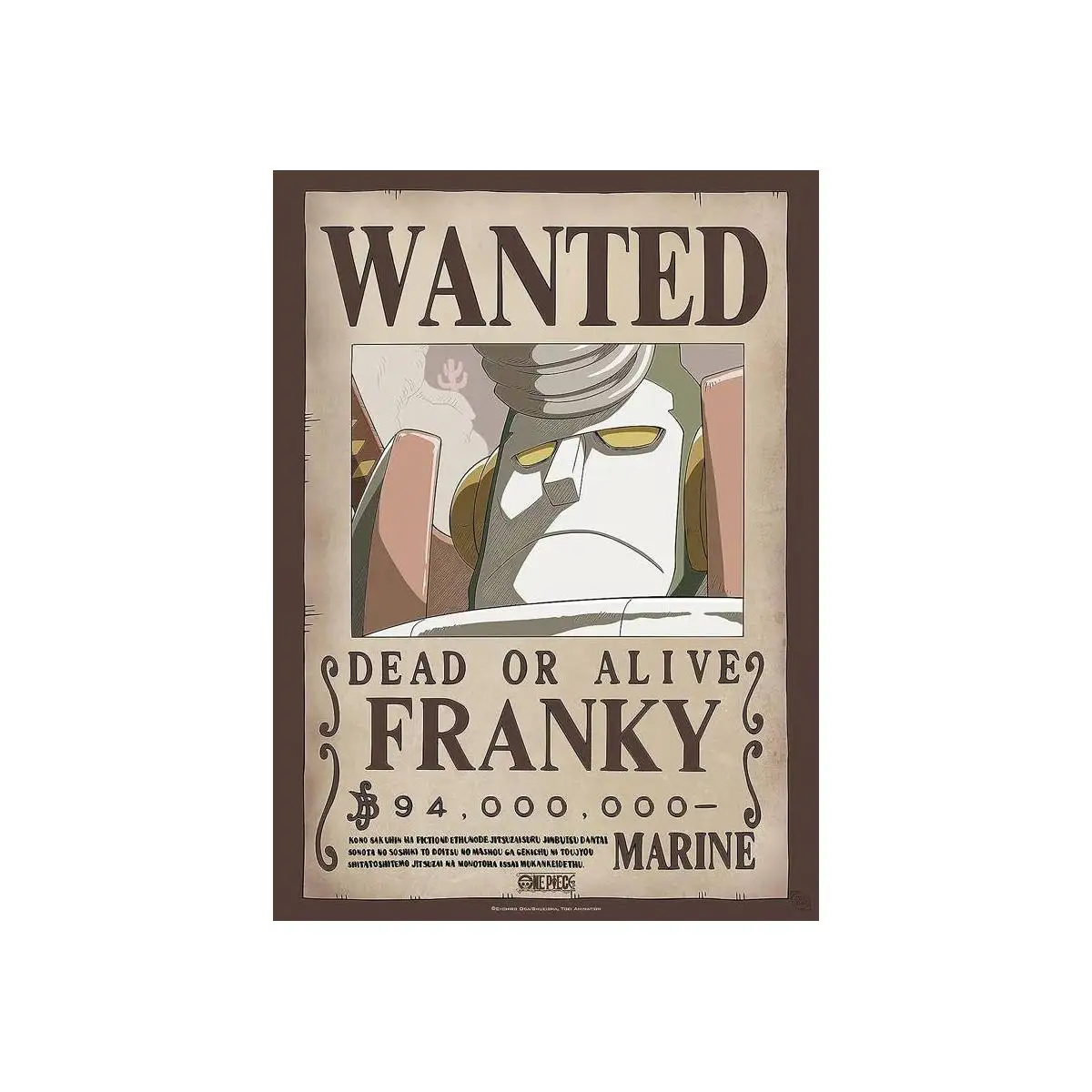 Poster Franky - One Piece POSTER TV Series Posters (Poster 52x38)