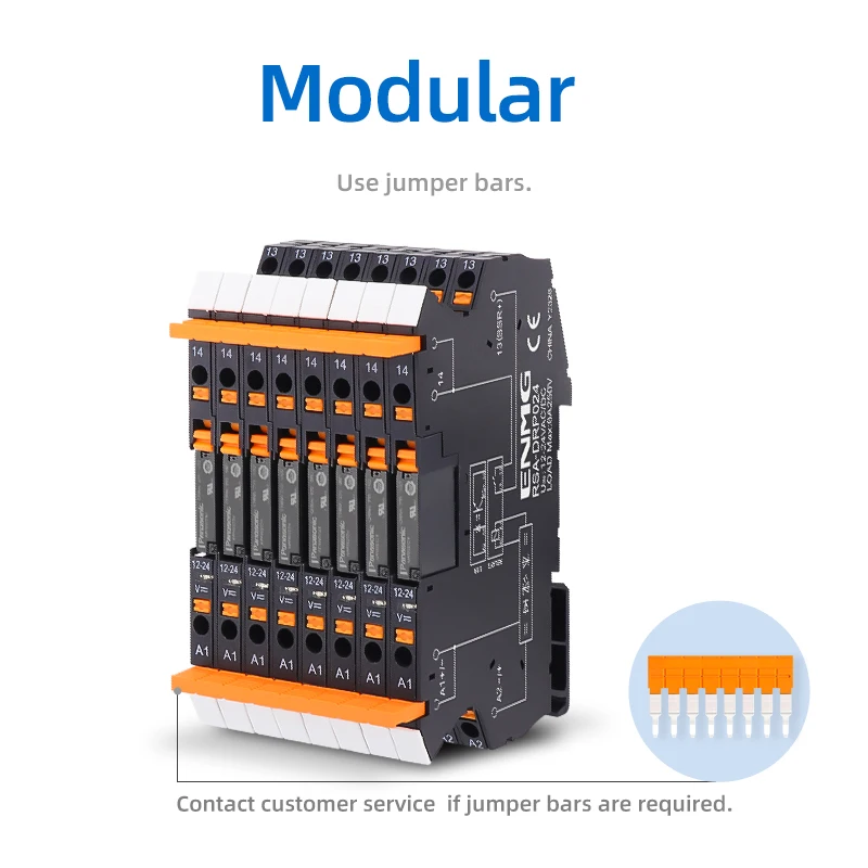ENMG RSA-DRP024 Ultra-Thin Intermediate Relay Base - DC Module, Compatible with Panasonic AP Series