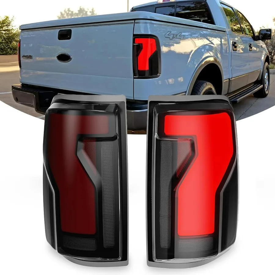 

Последовательные полностью светодиодные задние фонари Lucky 7, Ford F150 2004-2008 годов, с последовательностью запуска, динамический указатель поворота, задний тормозной задний Li