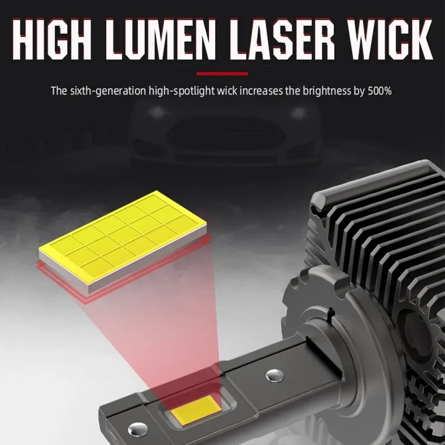 PANDUK LED المصابيح الأمامية السوبر مشرق 140000LM 1200 واط D1S D2S D4S D8S D1R D2R D3R D4R توربو LED الوجهين CSP رقاقة 6000K التوصيل والتشغيل
