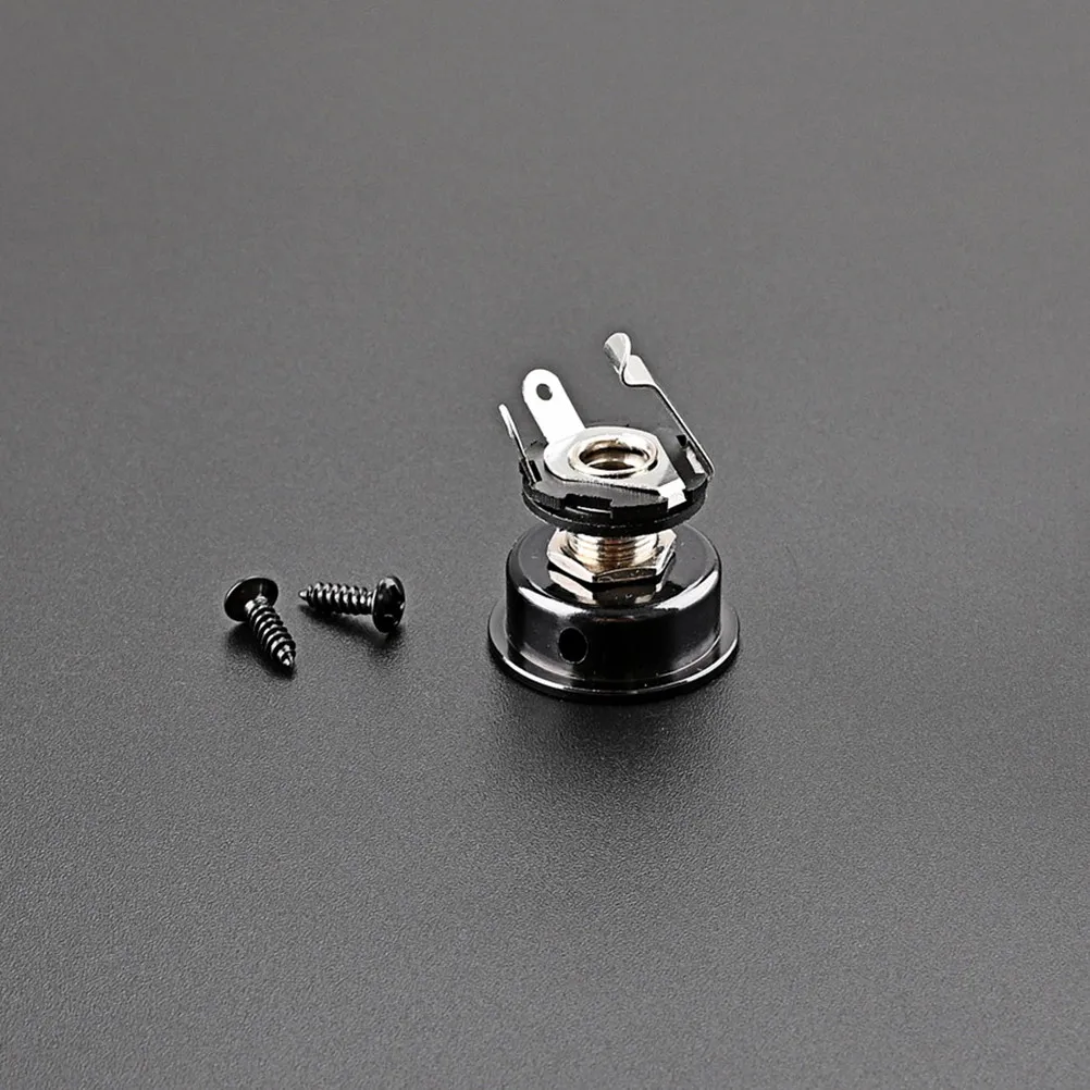 Instrument Socket Guitar Parts Replacement Guitars Jack Output Plate for Electric Rectangular Metal