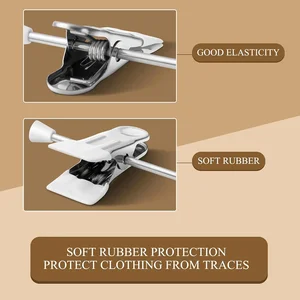 Gantungan Celana dengan Klip 5 / 10Pack Skirthanger Dapat Disesuaikan untuk Wanita Gantungan Celana Antiselip untuk Jeans Gantungan Baju untuk Celana 8 gantungan baju penjualan terbaik massal - №