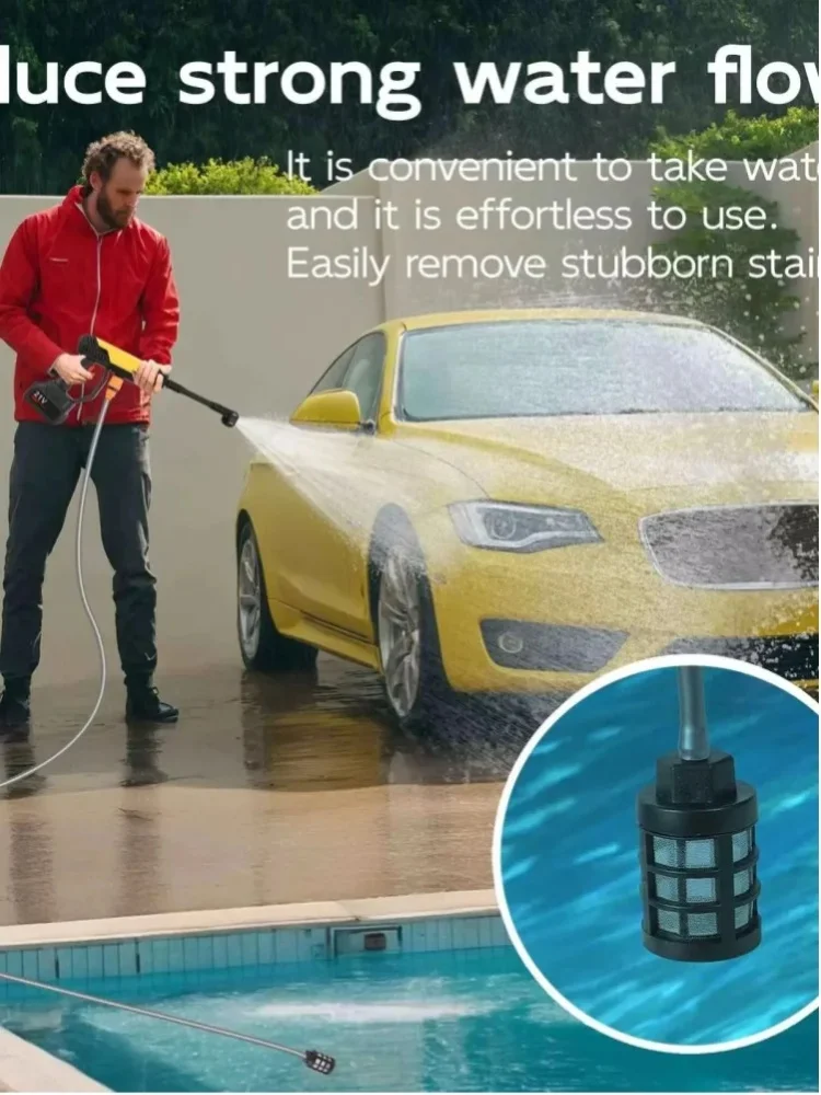500W 70Bar Bürstenloser Hochdruckreiniger Kabellos mit Lithium-Akku Autowaschpistole Gartenbewässerungswerkzeug Kompatibel mit Makita