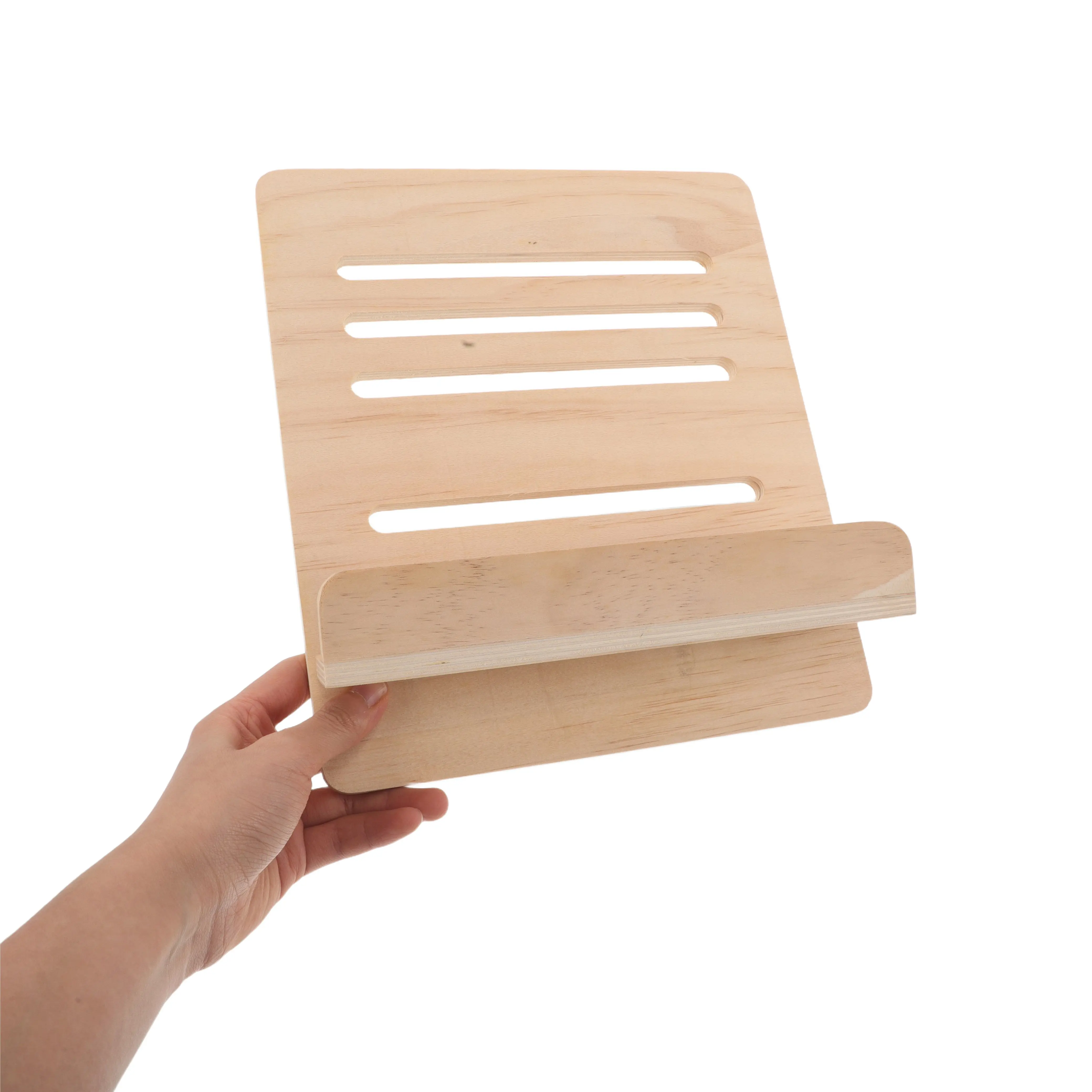 Wood Puzzle Organizer Rack - Sturdy Desktop Book Stand Holder for Puzzle Boxes Recipe Books Sheet Music Reading Stand Wood