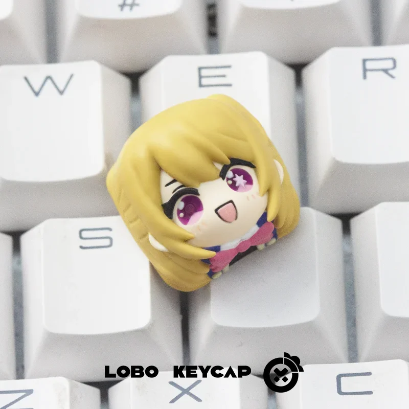 Oshi No Ko Theme Keycaps Original Design Cartoon Anime Mechanical Keyboard Keycap Accessories Custom 3D Resin Artisan Key caps