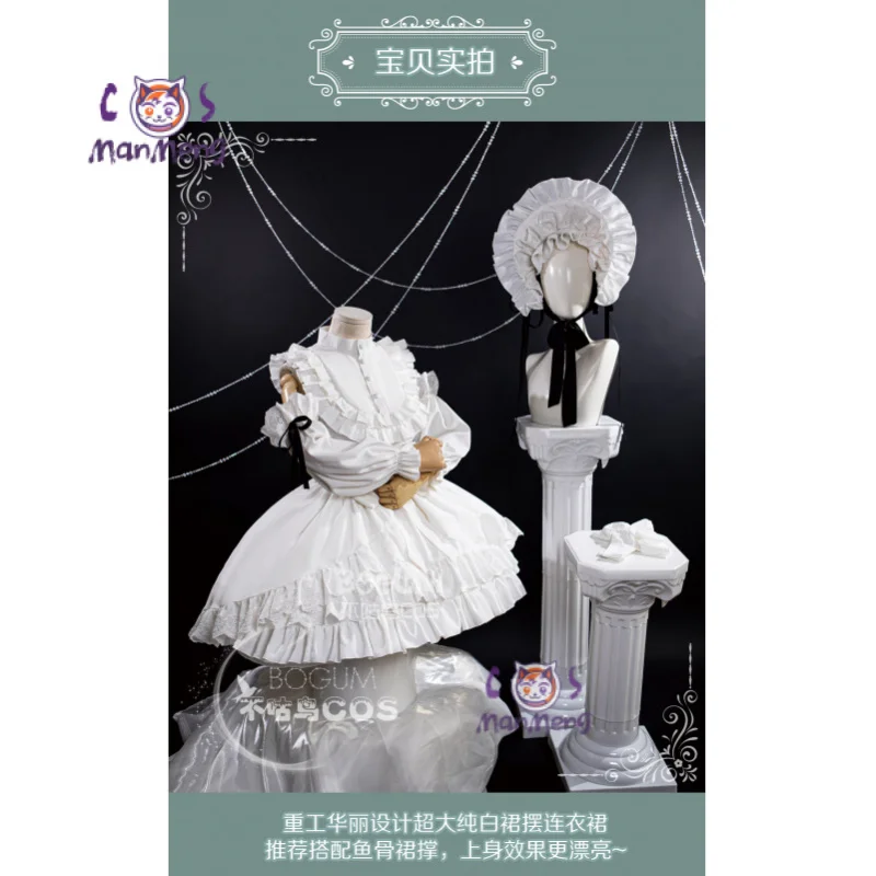 

Мику Косплей Костюм Мику Кукла Лапша быстрого приготовления платье девушка милая белая униформа Лолиты аксессуары для волос реквизит Хэллоуин карнавальный комплект