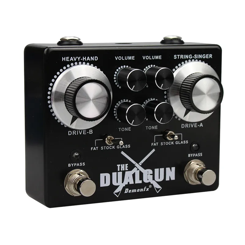 Demonfx High quality DUALGUN Guitar Effect Pedal Overdrive Distortion With True Bypass King Tone