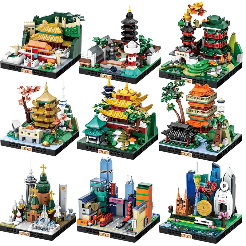 

Various Urban Micro-Landscape Architectural Scenic Area Model Building Blocks Construction Bricks Toy Gift for Travel Enthusiast