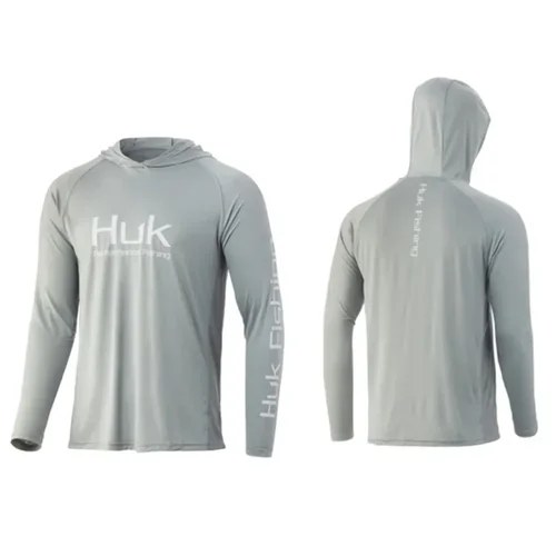 Imagen 2 del producto Huk-ropa De Pesca para hombre, Camiseta De Pesca De manga larga, protección solar, Uv, transpirable, con capucha, Camisa De Pesca