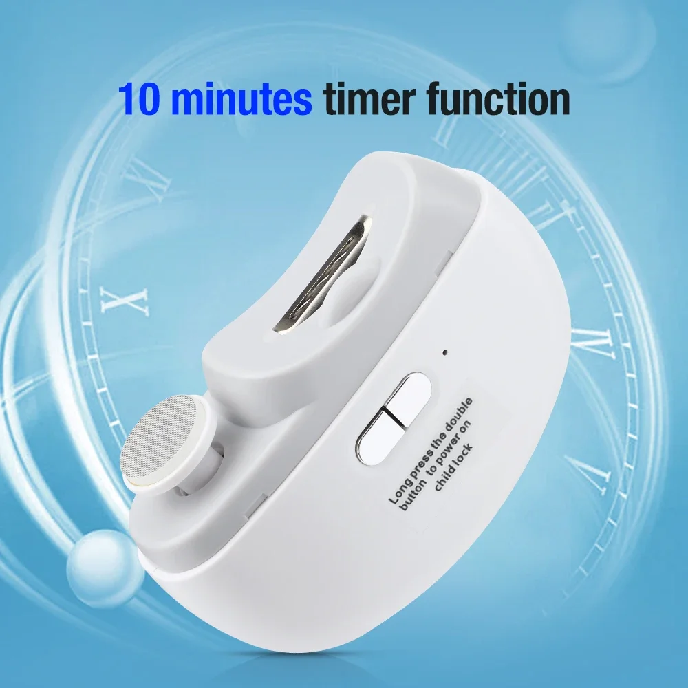 Electric Nail Clipper Grinding and Polishing with Light Automatic Nail Trimmer Rechargeable Nail Cutter Manicure for Baby Adult
