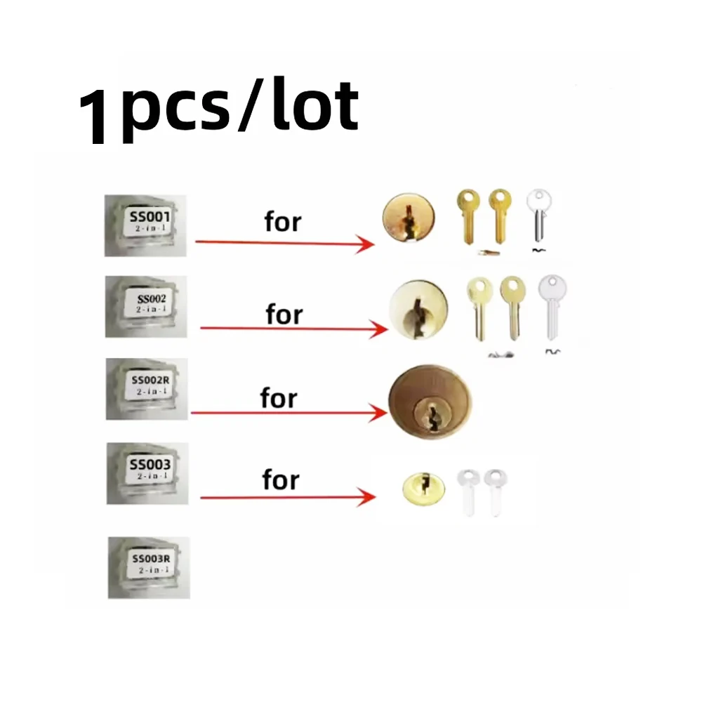 Tool Pro Locksmith for Locks SS001 SS002 SS002R SS003 SS003R lishi style 2 in 1 Home Lock Repair Kit
