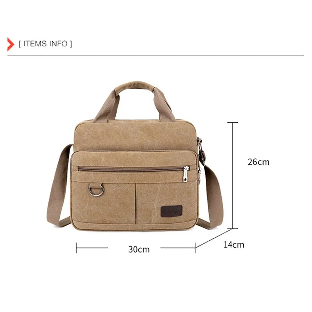 Multi-layer Messenger Bag Luxury Large Capacity Zipper Storage Pocket Square Shape Shoulder Bag Men