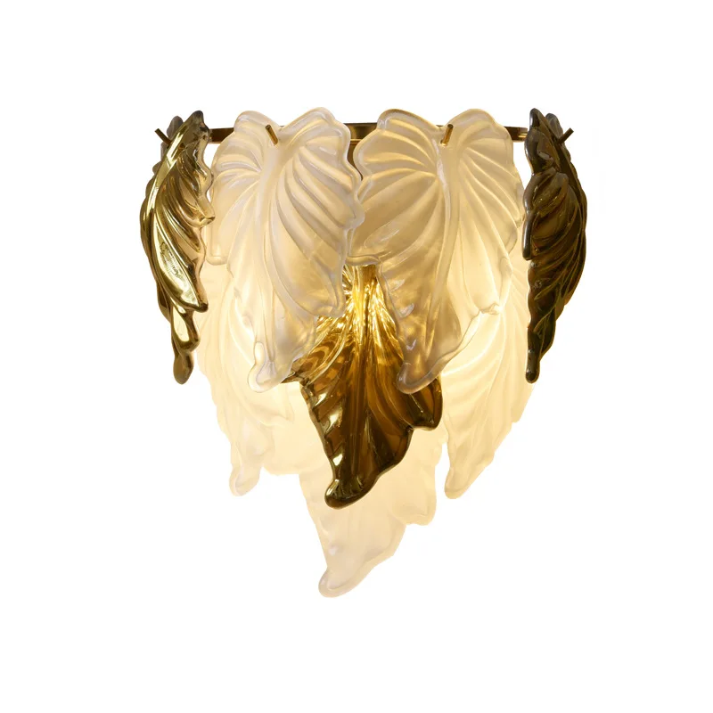 

Luxury FrencGlass Bedroom Bedhead Wall Lamp Postmodern Italian Medieval Living Room Background