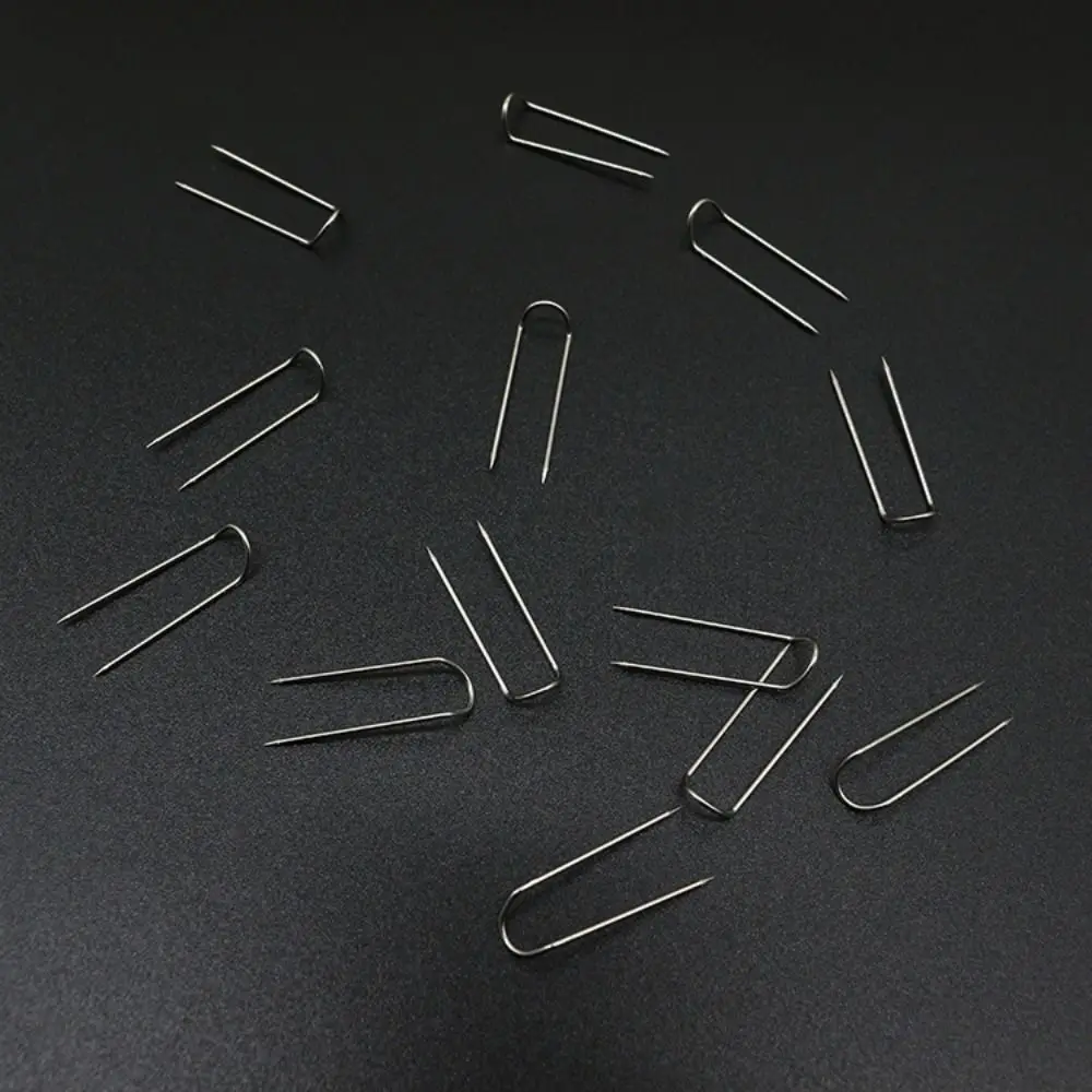 200pcs 17mm Metal U Pins 23mm DIY Sewing U Shaped Fork Pins Multipurpose Quilting Craft Straight Quilting Needle Crafts Making