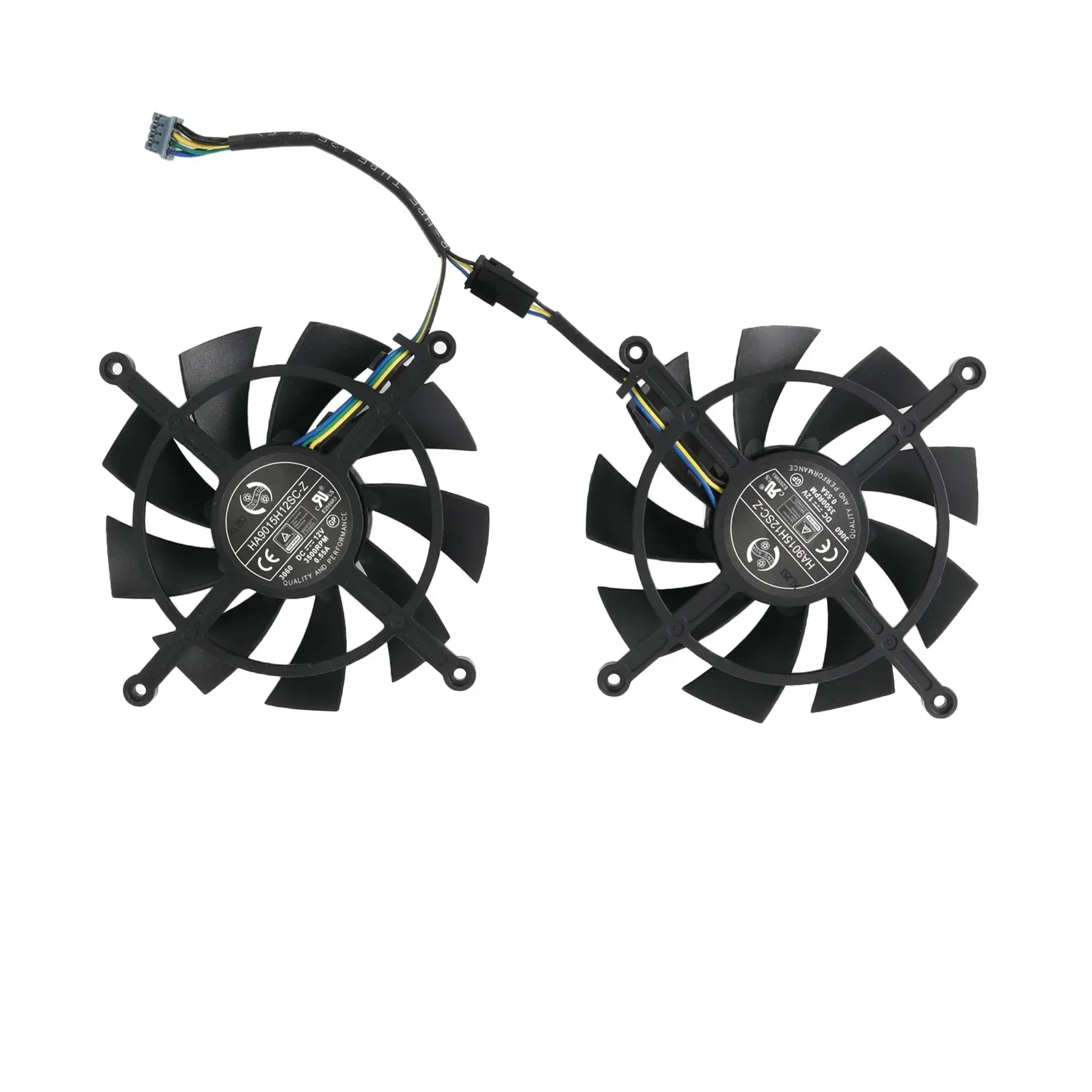 MSIグラフィックカードファン,冷却ビデオカード,ツインファン,MSI RTX 3060ti 3070 RX3070 LHR 8GB Twin Fan OC,2個セット,HA9015H12SC-Z