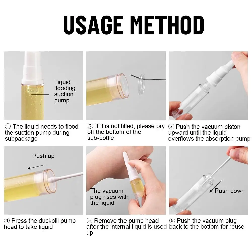 5 ชิ้น คอนทัวร์ลิควิดฟาวเดชั่น ครีมบำรุงรอบดวงตา ภาชนะบรรจุเครื่องสำอาง ขวดย่อยแบบเติมได้ ขวดสุญญากาศ