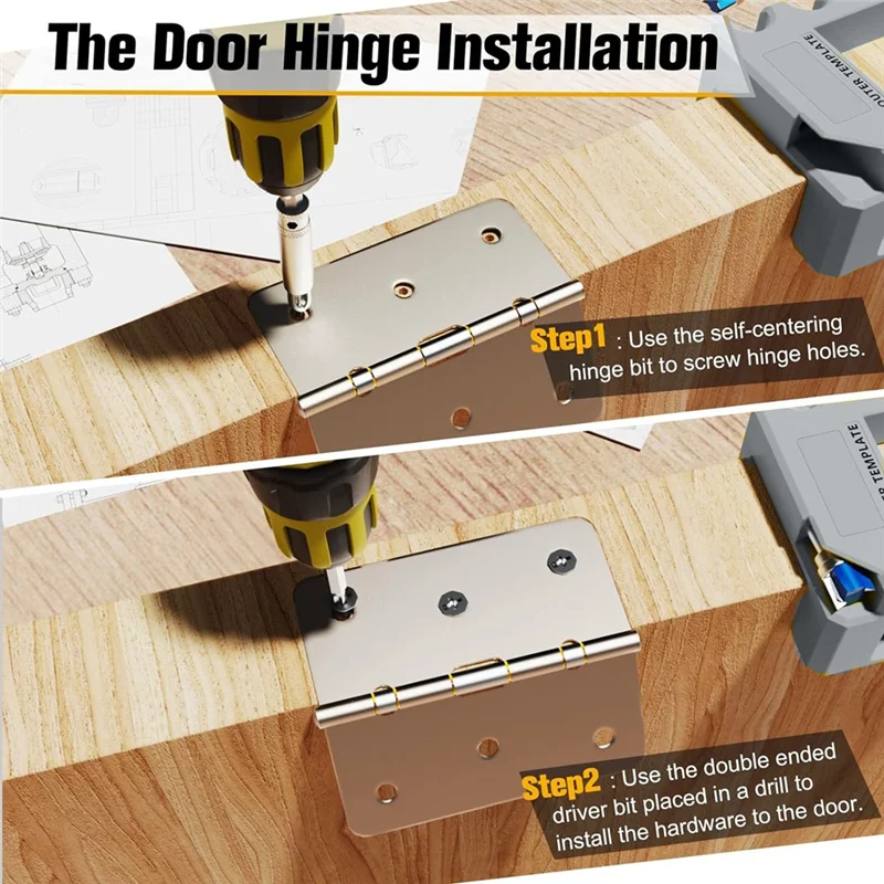 

ABMH-Door Hinge Mortise Template Door Hinge Clamp Forprecise Chiseling Andscoring Forcarpenters Anddiy