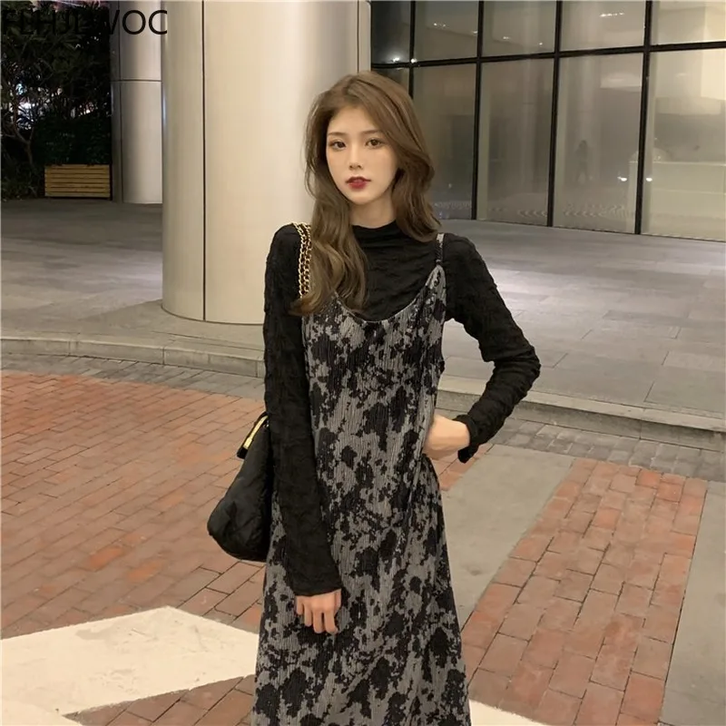 2023 Spring Fenimine Vestidos Women Sleeveless Cute Sweet Date Girls Japan Korea Style Clothes Floral Vintage T Shirt Dress