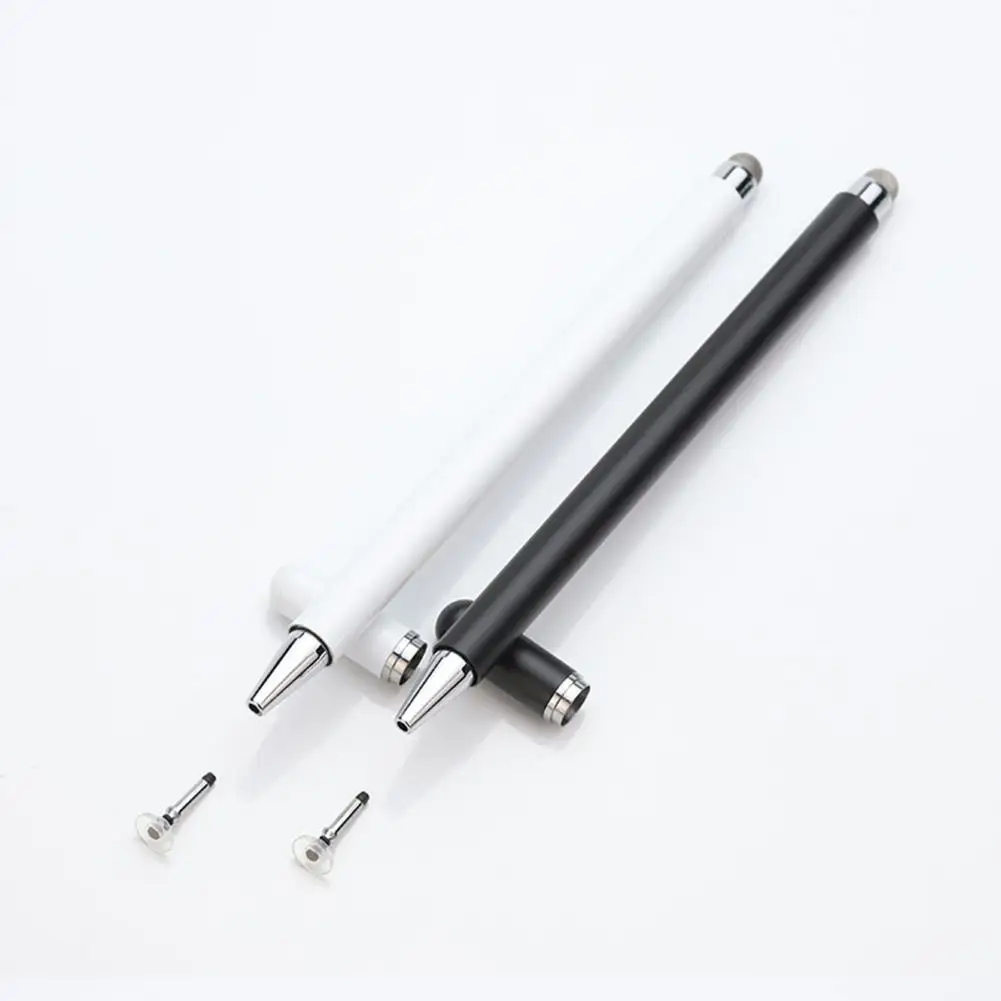 Touch Screen Pen Cap Dual use Spare Tip Sensitive Writing Aluminum Alloy Tablet Capacitive Pencil for Home