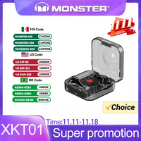 100% Original Monster XKT01 Wireless Bluetooth V5.2 Headset Gaming Headphones HD Call HiFi Music Earbuds  Low Latency Earphones