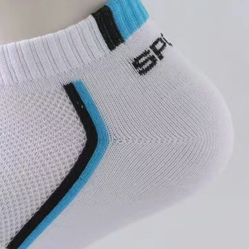 5pairs Men\'s Fashion Sports Socks, Striped Cotton Sweat Absorption Breathable Comfortable Ankle Socks