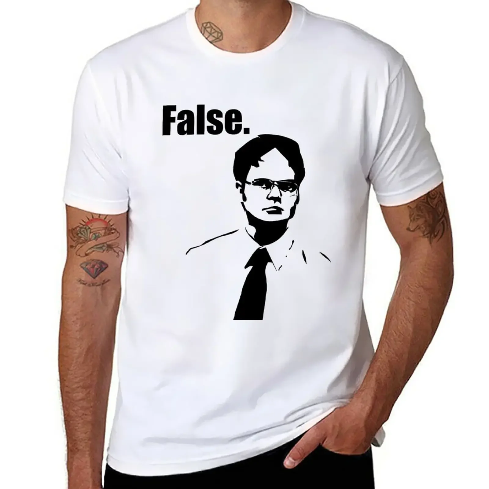 

Dwight Schrute False T-Shirt tops sublime heavy weight t shirts for men