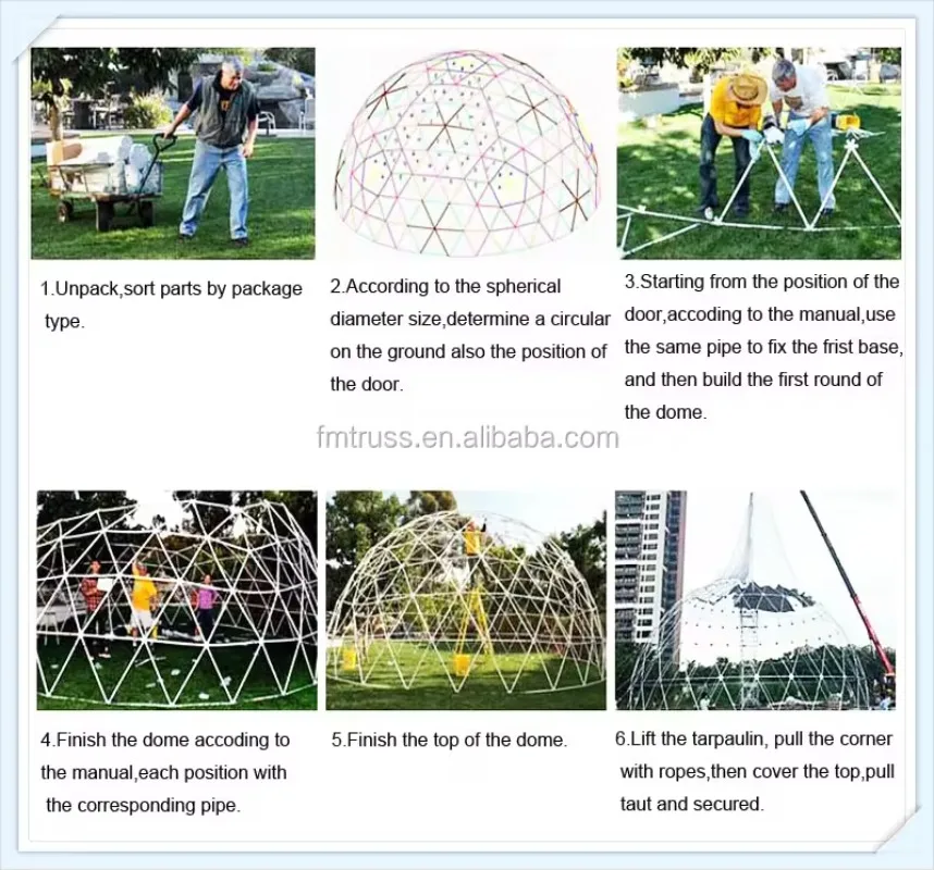 Trade Show Tent 8m diameter igloo geodesic dome steel structure camping tent hotel luxury dome house glamping round dome tent