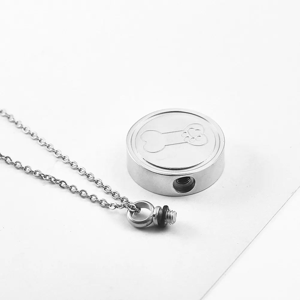 

Ashes Necklace Titanium Steel Urn Pendant for Pets Memorial Jewelry Cremation Jewelry for Loved Ones Pet Ashes Necklace