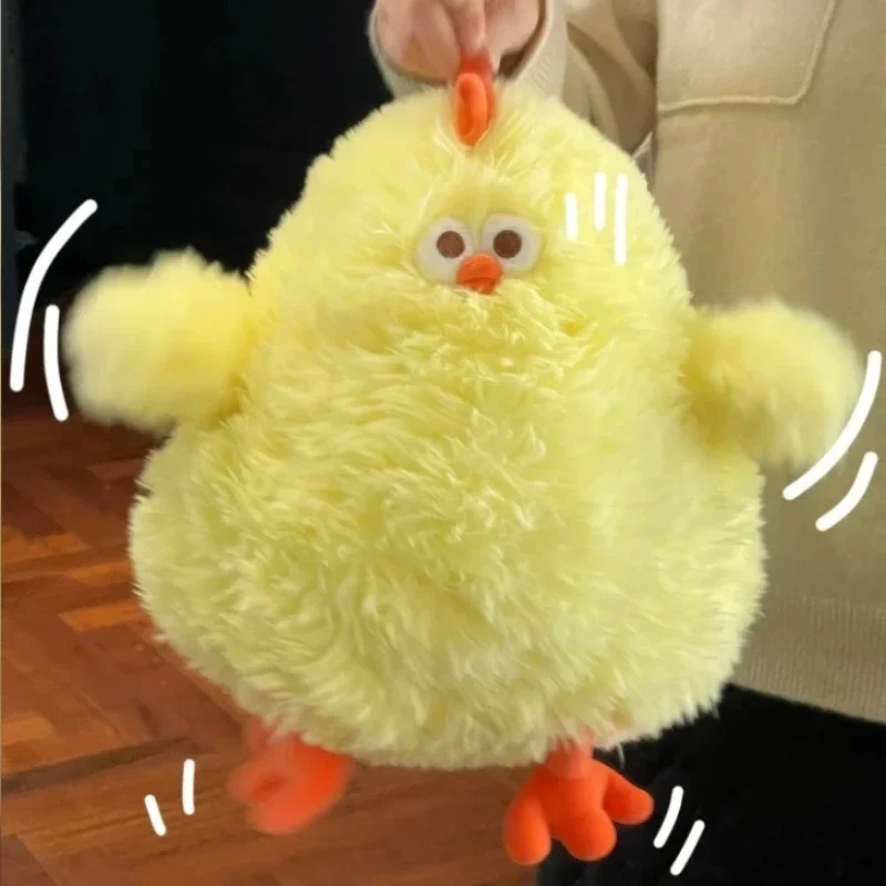 MINISO Lovely Fluffy Dundun Chicken Soft Plush Doll Sofa Large Sleeping Throw Pillow Toys Children Everyday Surprise Gifts