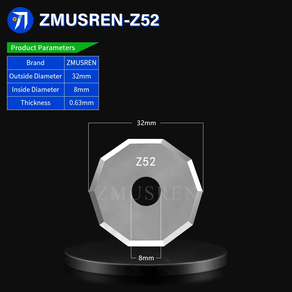 Z1 Z13 Z16 Z17 Z21 Z26 Z28 Z46 Z60 Z61 Z66 Z50 Z51 Z52 Z53 Z55 Tungsten Carbide Blade Vibration Knife Round Blade Cutting Cutter