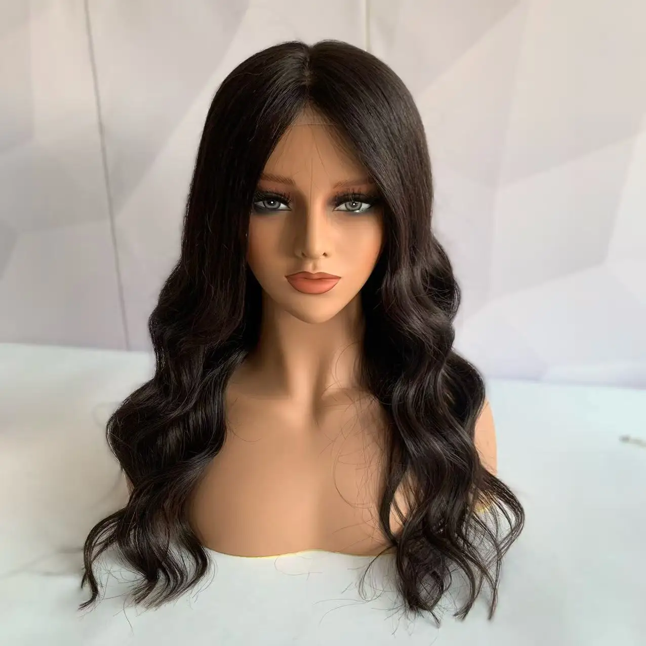 Natural Black Silk Top Silicone Cap Medical Gluless Wig Replacement European Human Hair For Alopecia Or Cancer