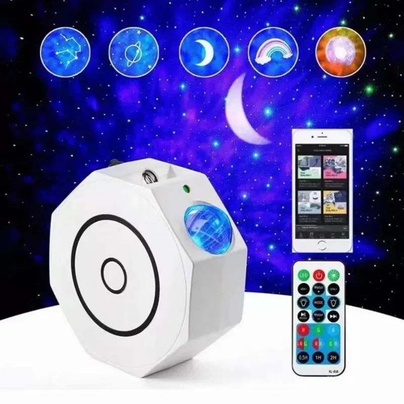 Star Projector Galaxy Projector Night Light for Bedroom Starry Nebula Ceiling LED Lamp with Speaker and Remote