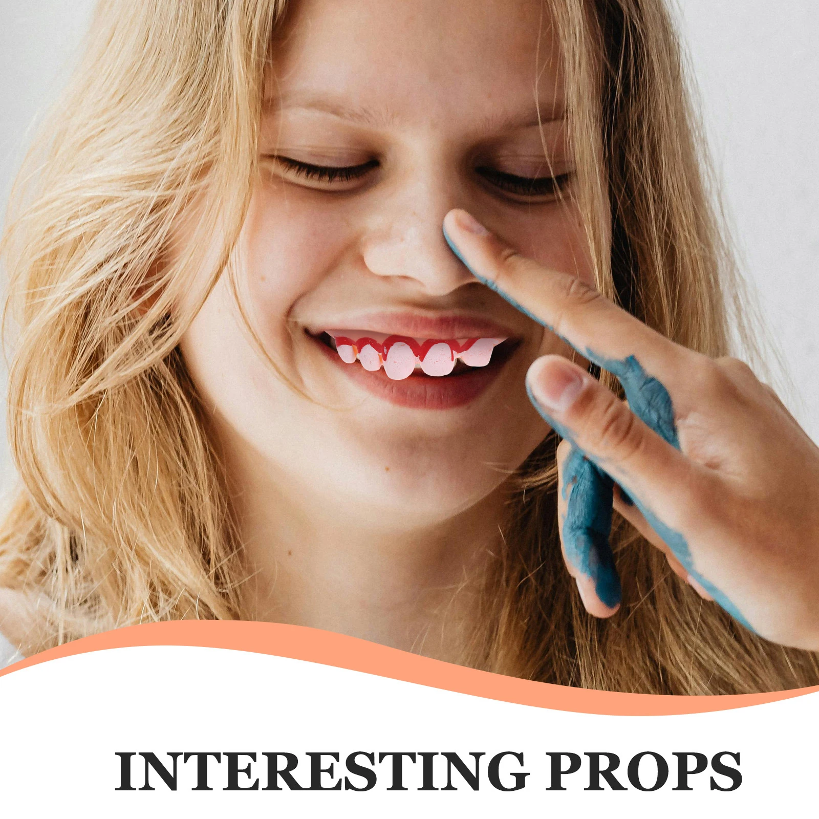 

4Pcs Fake Teeth Halloween Party Scary Prop Cosplay Decoration Masquerade Fake Dentures Funny Creepy Teeth Costume Accessory