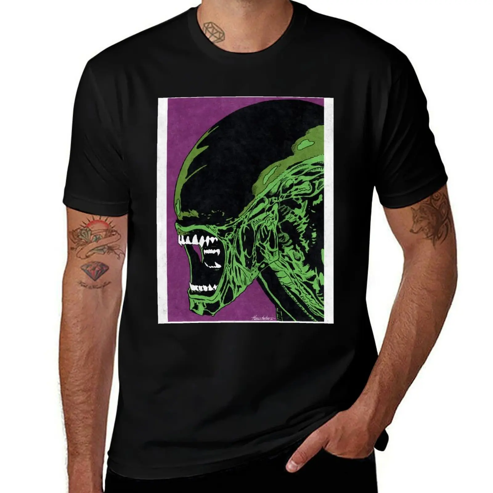 XENOMORPH - Alien (Pop Art) T-Shirt Basic Tee Shirt for Everyday Outfit