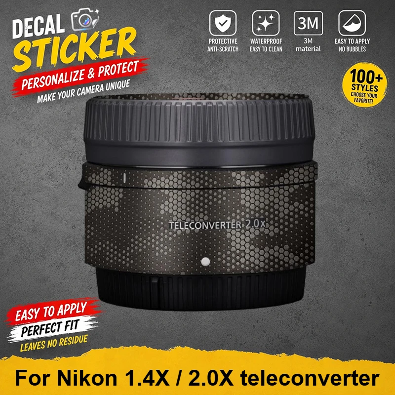 Наклейка PrizMo Skin для телеконвертера Nikon Z TC 1.4, наклейка на объектив 2.0X, наклейка на объектив 1.4X 2.0X, наклейка на объектив TC-2.0x