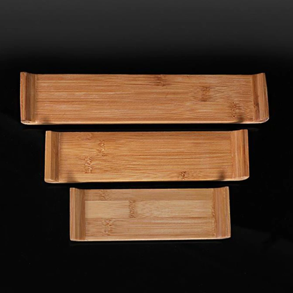 

Bamboo Sushi Plate Dish Serving Board Plates Sashimi Japanese Tray Dishes Decorate