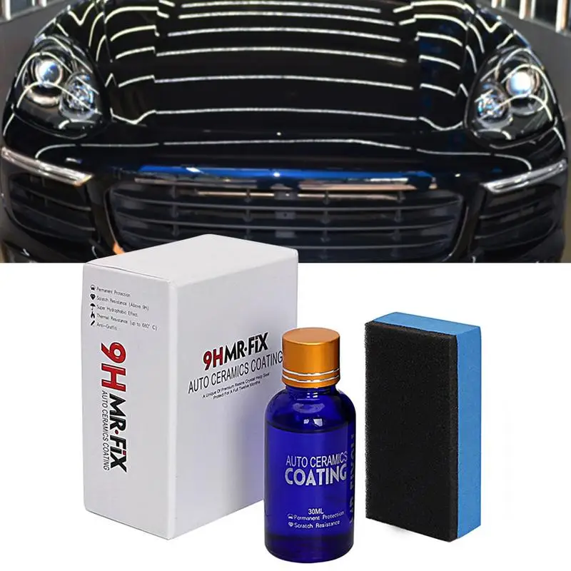 Ceramic Coating For Cars 9H Anti-scratch Glasscoat Kit 30ml Protective Sealant Polish For Cars RVs Motorcycles Boats And ATVs